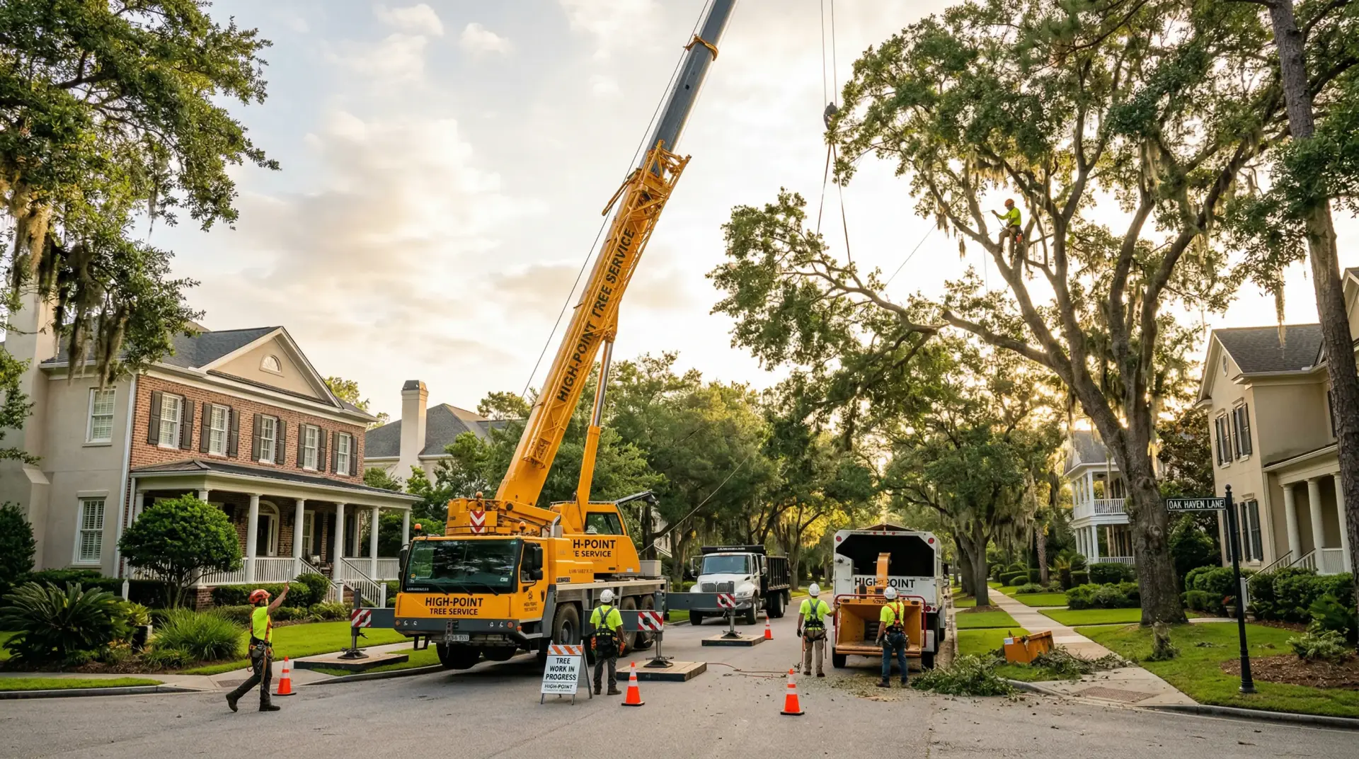 Professional Tree Removal Crew at Work in South Carolina