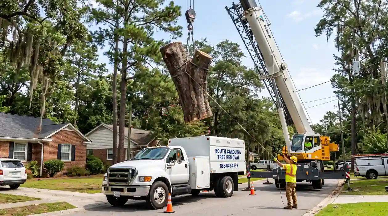 Crane-Assisted Tree Removal