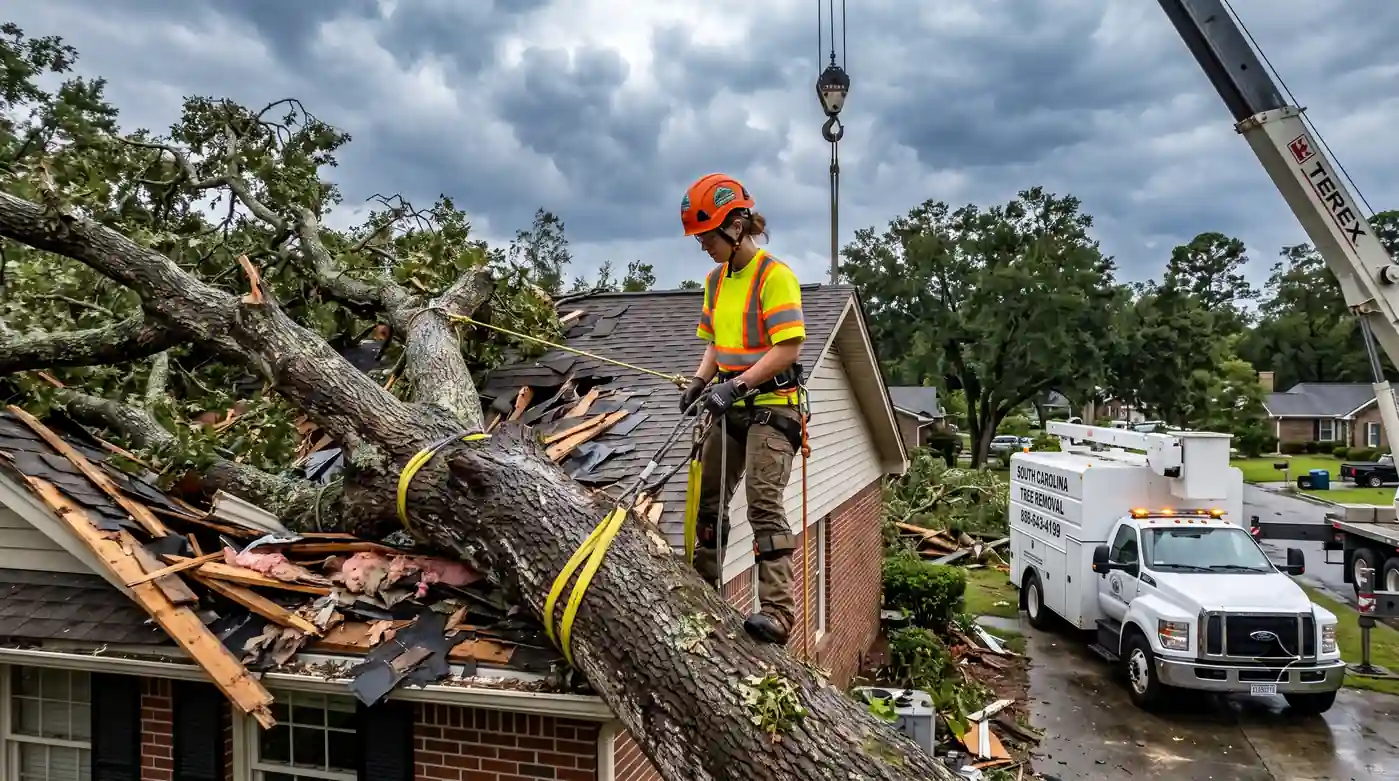 Tree on House Removal Process
